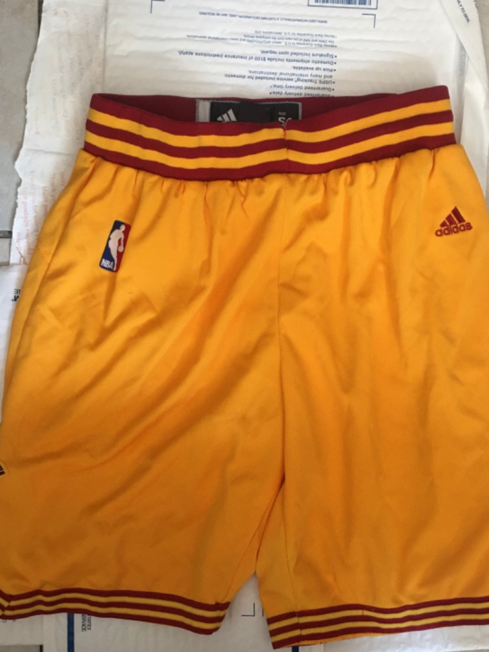 Men’s NBA Authentic adidas Cleveland Cavaliers Gold Shorts Size Small - Picture 2 of 16